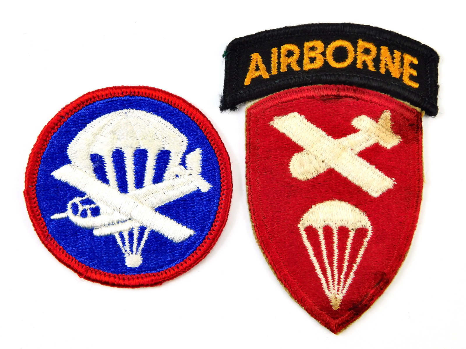 Vintage Set of 2 Airborne US Army Embroidered Patch (1 of 4)