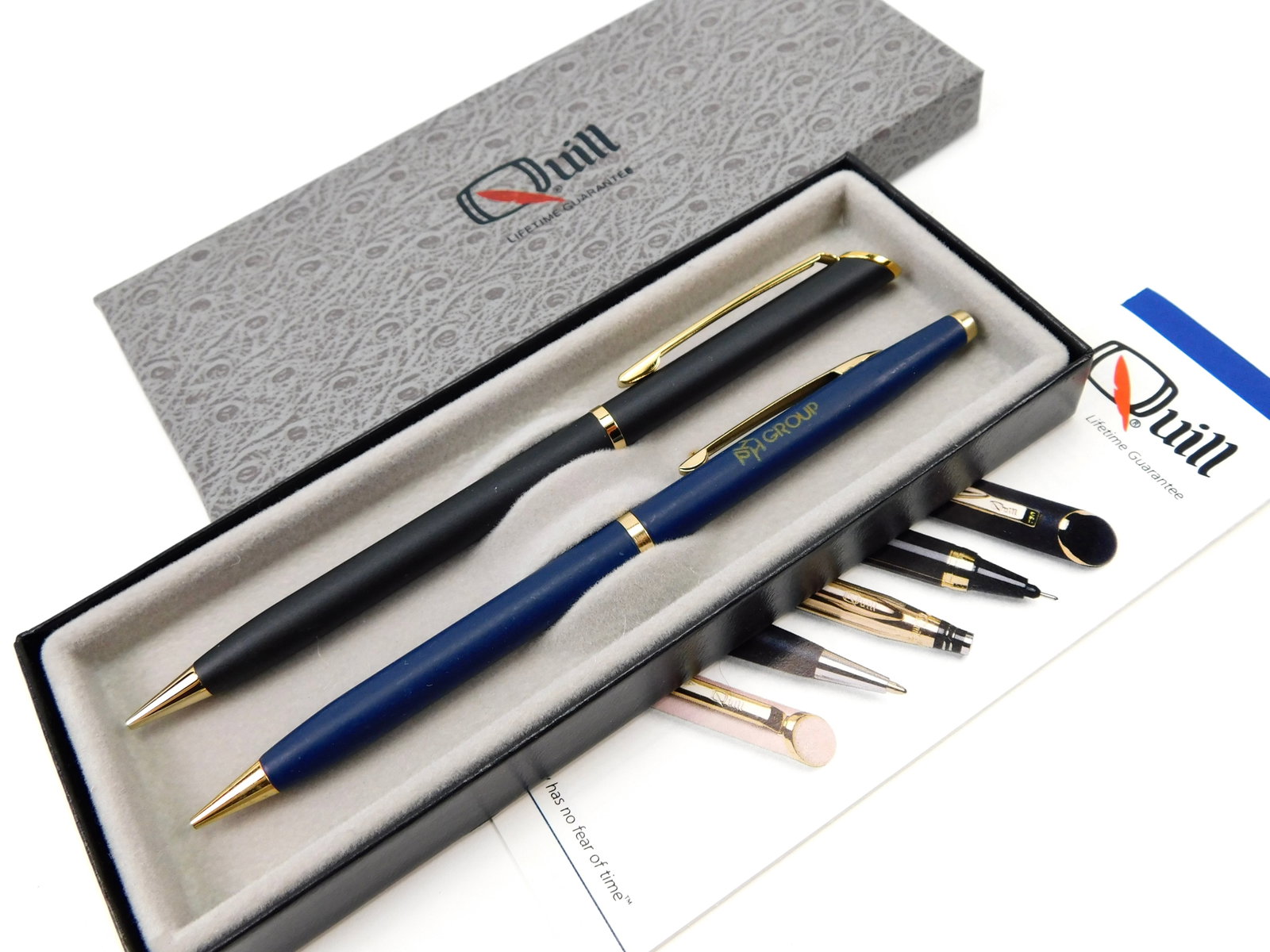 Vintage Quill Bradley Executive Pen Set PHH PH Group Logo Original Box Papers (1 of 6)