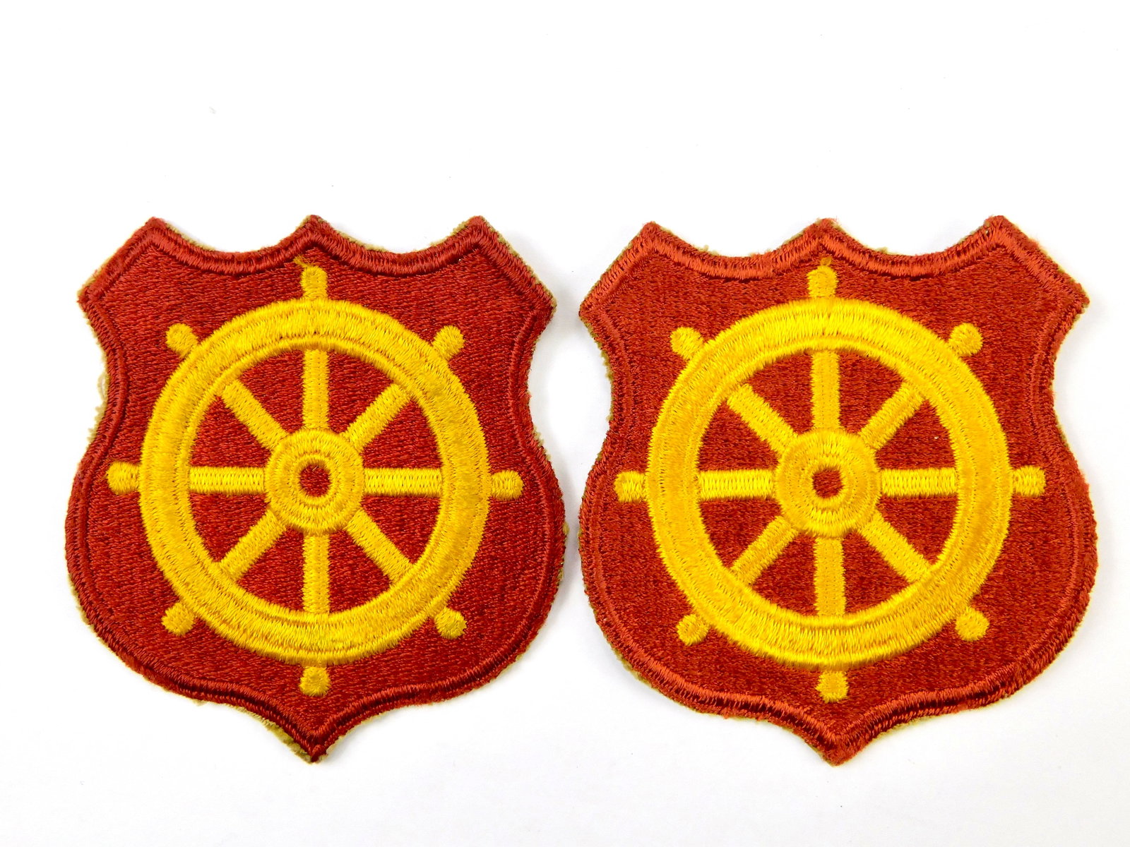 Vintage Set 2 US Army Ports Of Embarkation Embroidered Shoulder Military Patch (1 of 4)