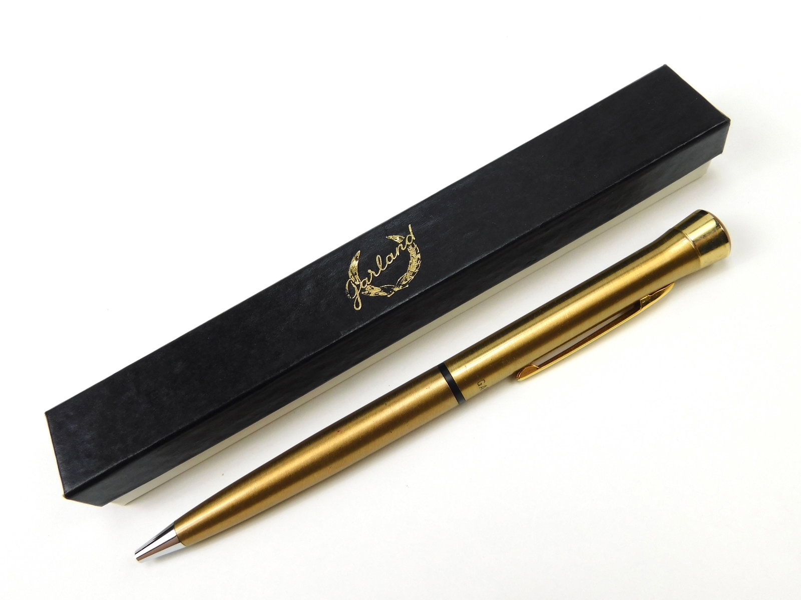 Vintage Garland USA Brushed Gold Tone Mechanical Pencil Executive Original Box (1 of 5)