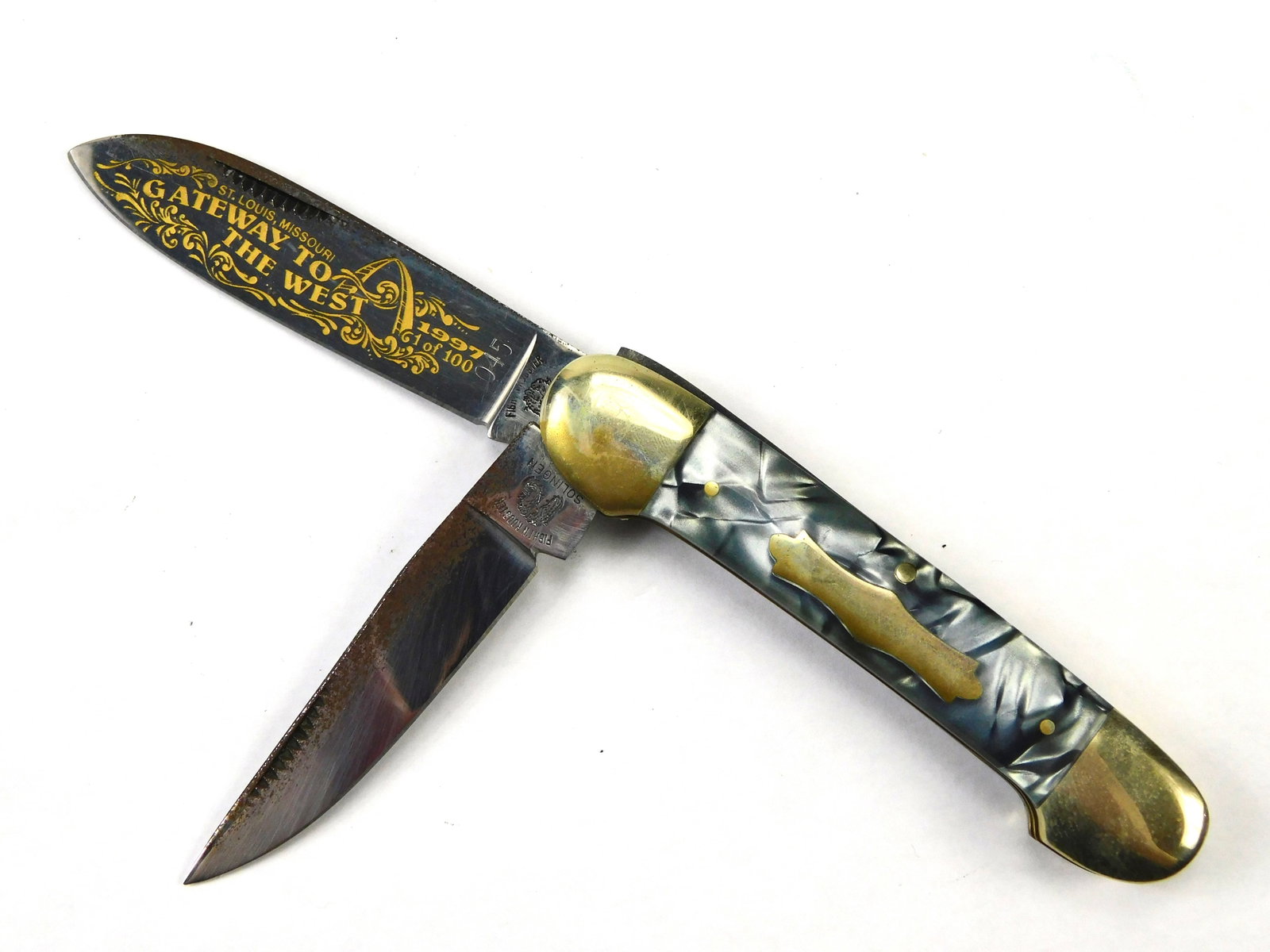 1997 German Solingen FRANK BUSTER FIGHT'N ROOSTER Limited Folding Pocket Knife Gray (1 of 14)