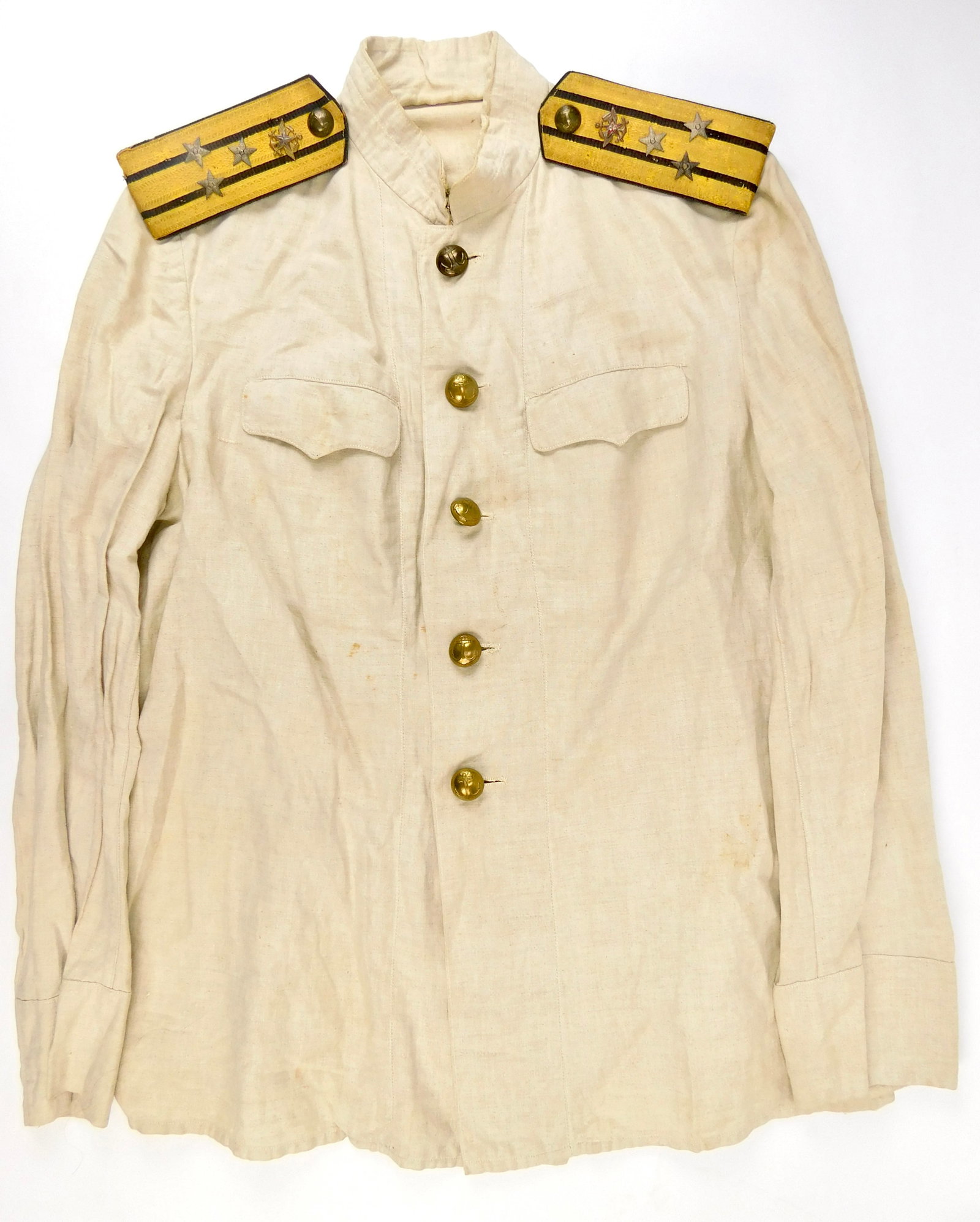 RARE Soviet Russian WW2 Navy Naval Aviation Colonel Captain 1 Rank Tunic Shirt (1 of 17)