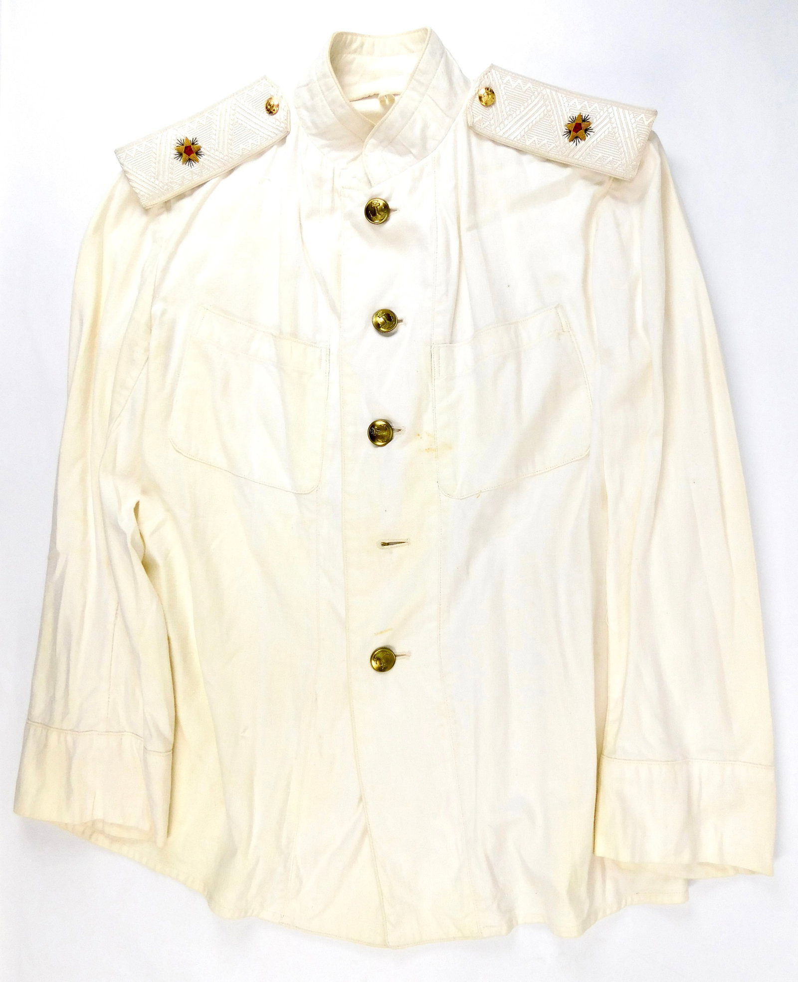 Vintage Soviet Russian Russia USSR 1956 Dated Navy Admiral Summer Shirt Uniform (1 of 17)