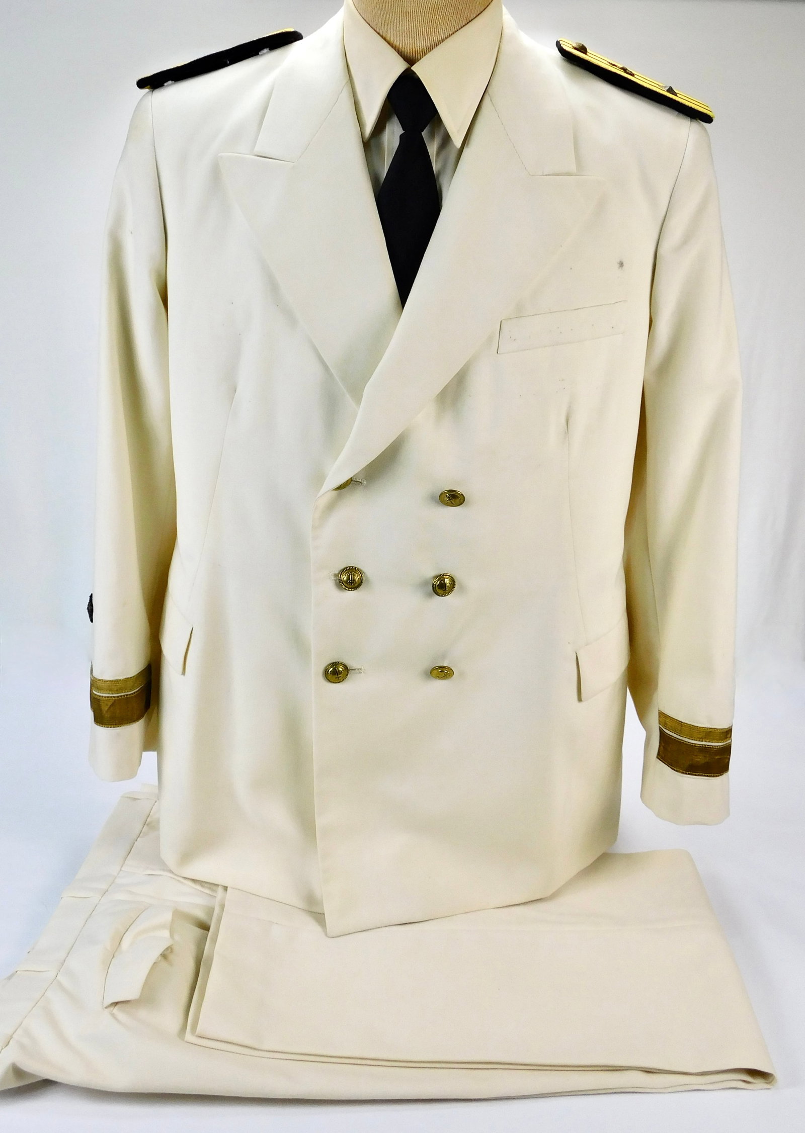 Vintage Romanian Romania Soviet Navy Officer's Parade Tunic Trousers Pants Uniform (1 of 18)