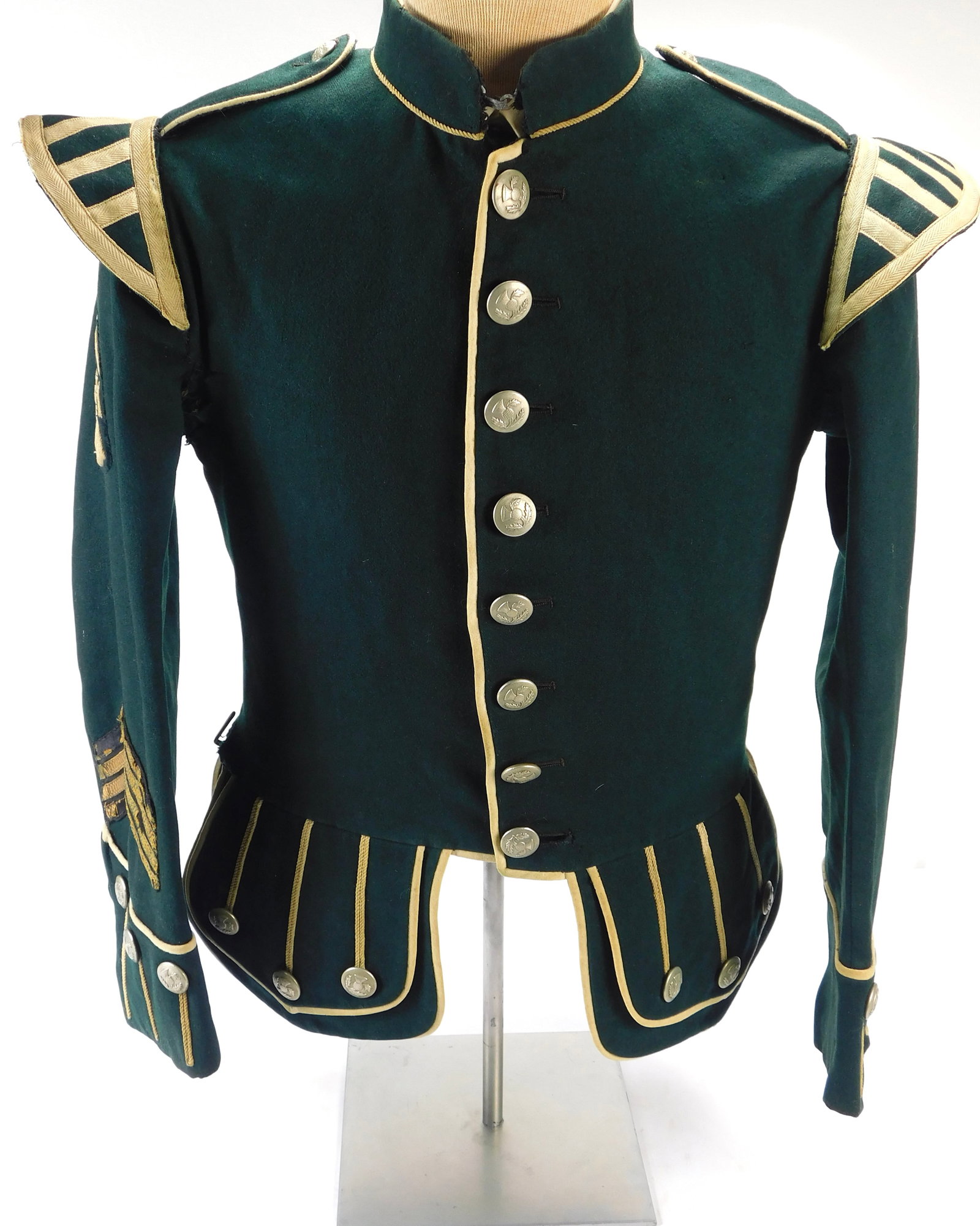 Antique 19 Century British Scottish Piper's Drummer's Kilt Jacket Tunic Uniform (1 of 20)