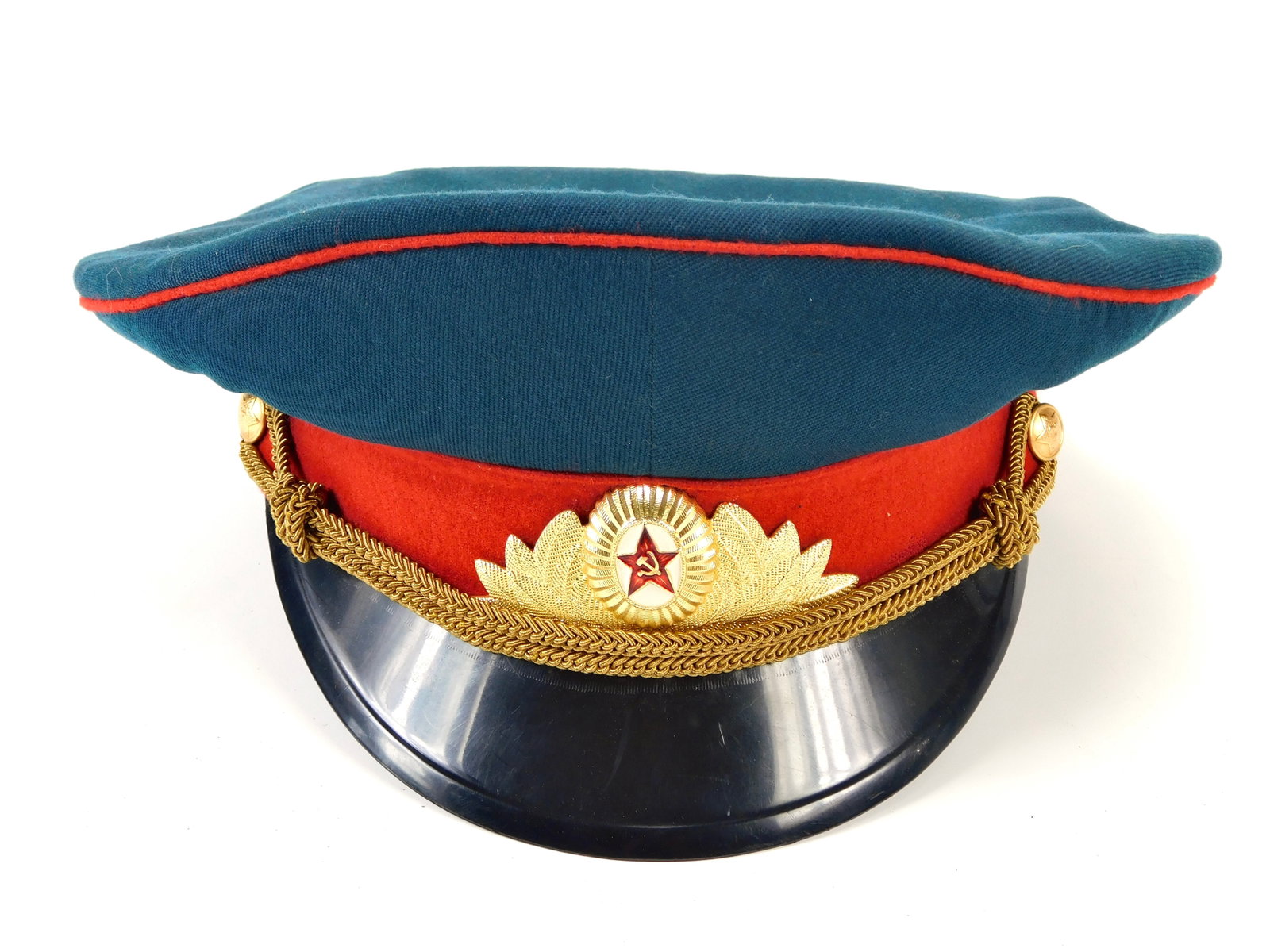 Vintage Soviet Russian Russia USSR Border Guard Officer Parade Visor Hat Cap (1 of 13)
