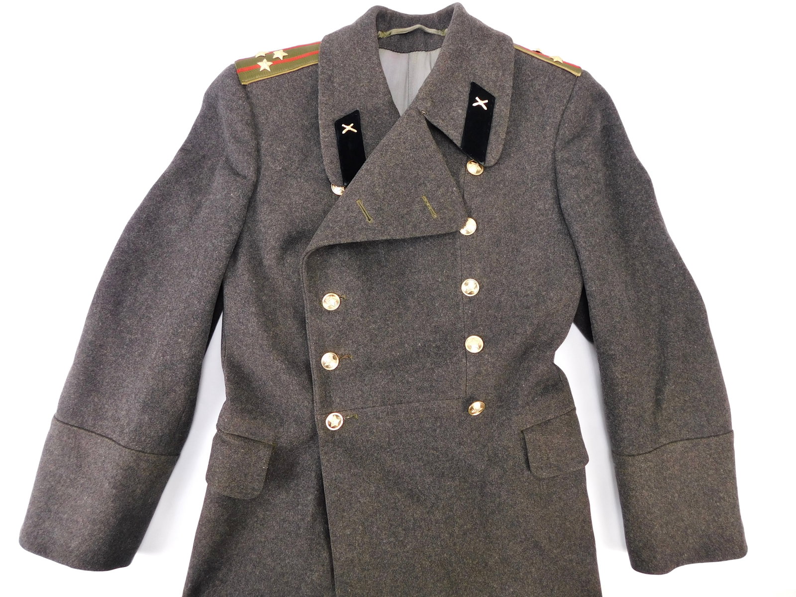 Vintage Soviet Russian USSR Artillery Colonel Winter Overcoat Coat Uniform: Vintage Soviet Russian Artillery Colonel Winter Overcoat. Has some old age smell.