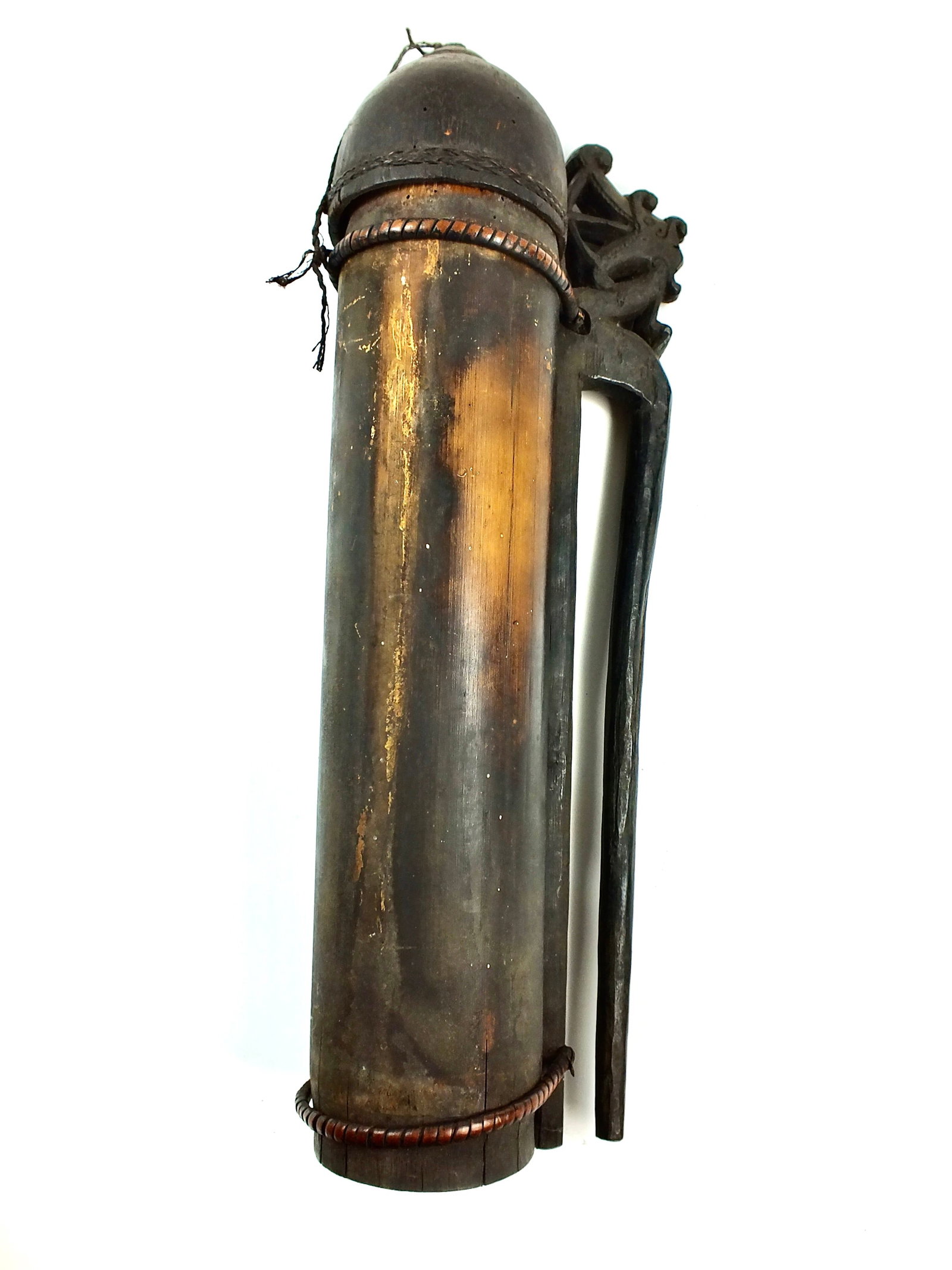 Antique Dayak Headhunters Borneo Mandau Dart Container Case Holder Box (1 of 13)