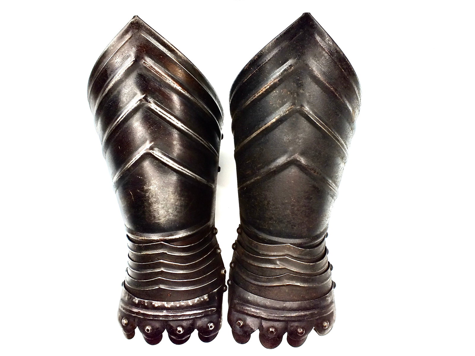 Pair of Antique Armored Gauntlets Knight Warrior Gloves Armor Armour (1 of 9)