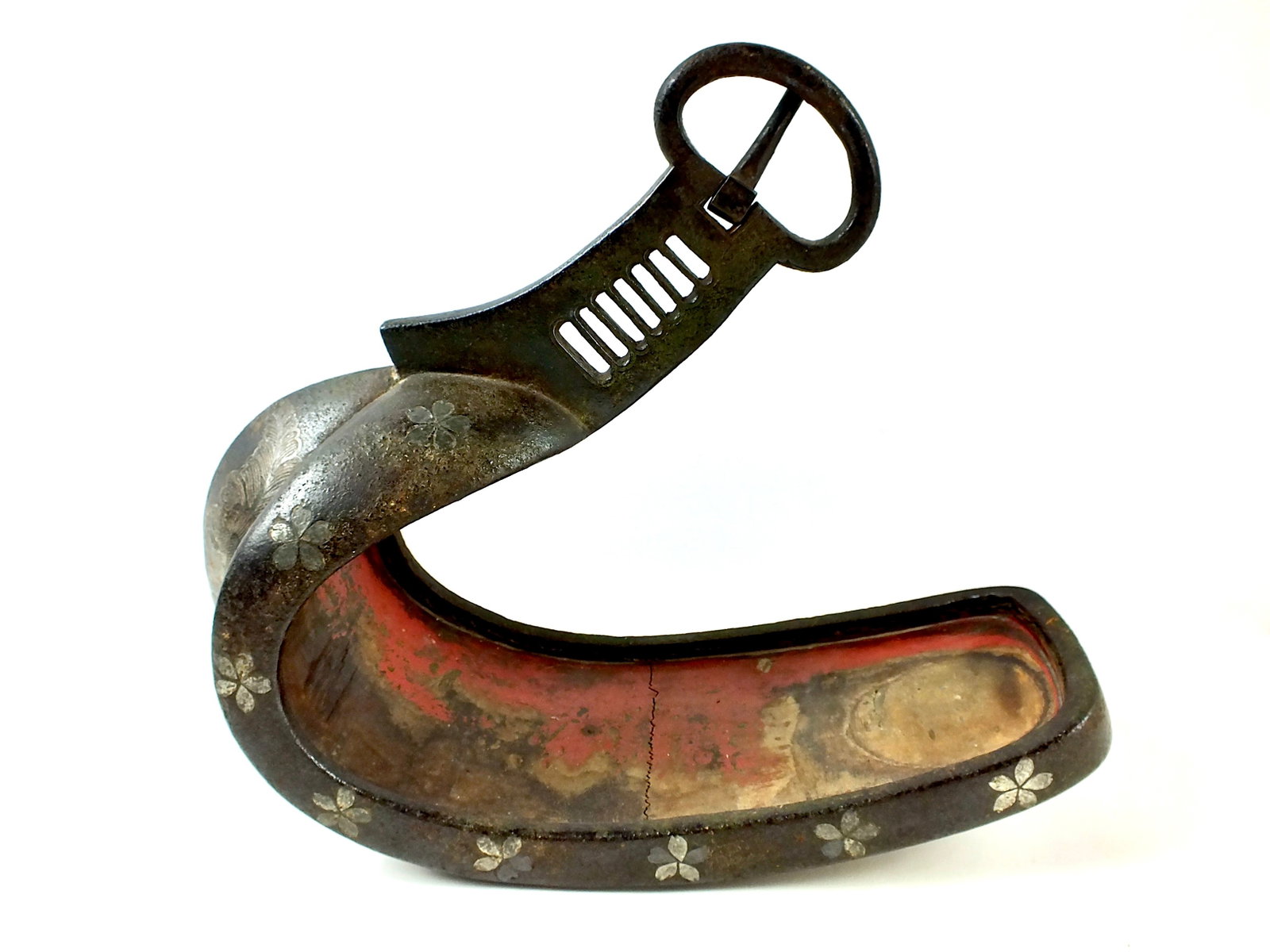 Antique Japan Japanese Abumi Stirrup Signed Armor (1 of 15)