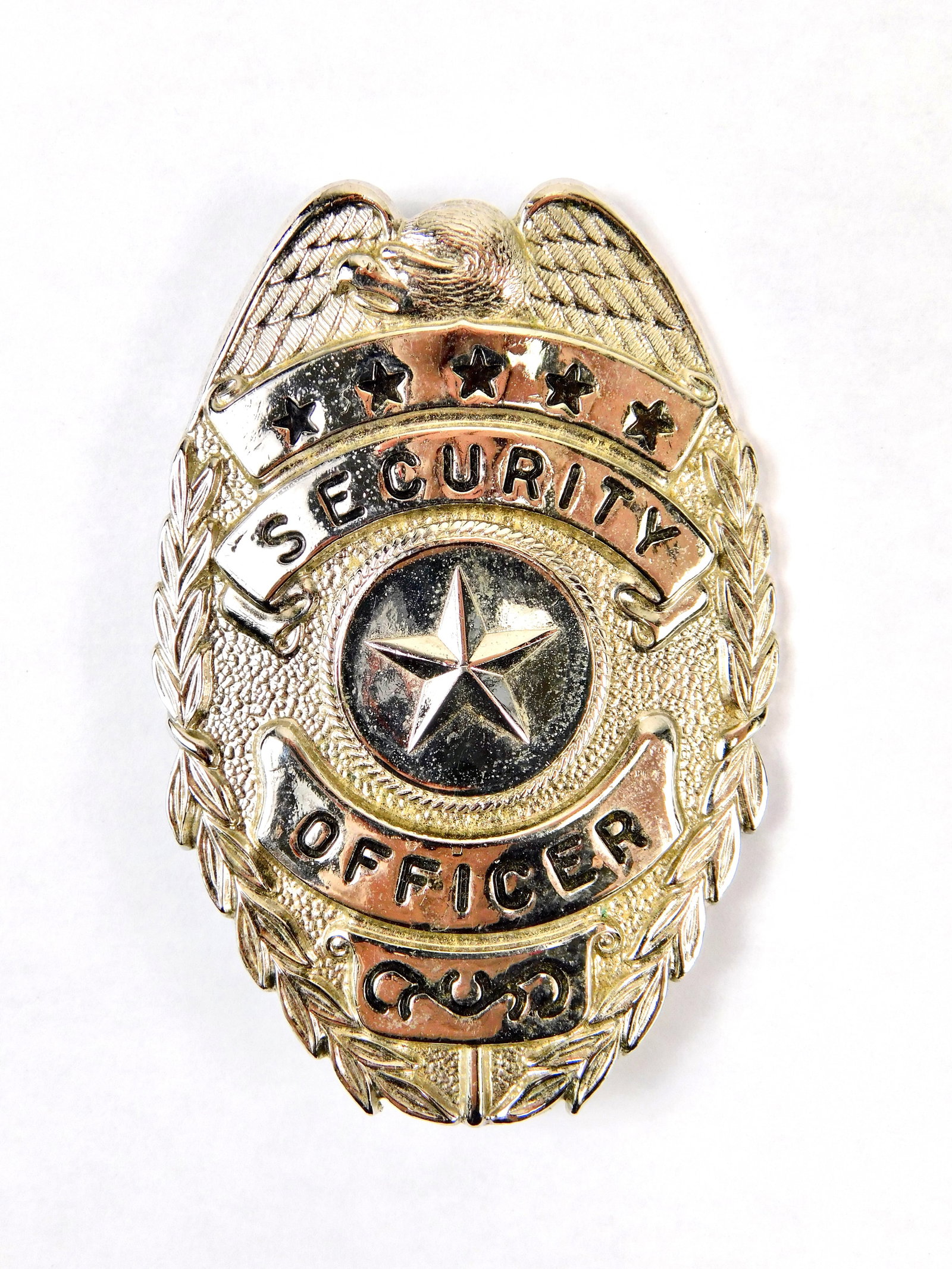Vintage US Obsolete Security Officer Badge Pin (1 of 6)
