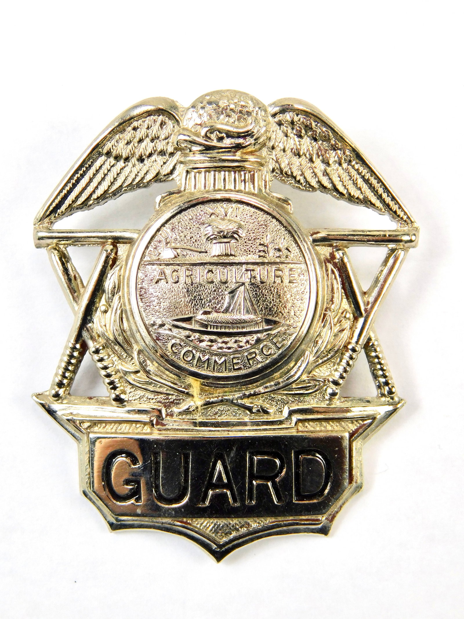 Vintage Security Guard Agriculture Commerce Obsolete Large Badge (1 of 5)