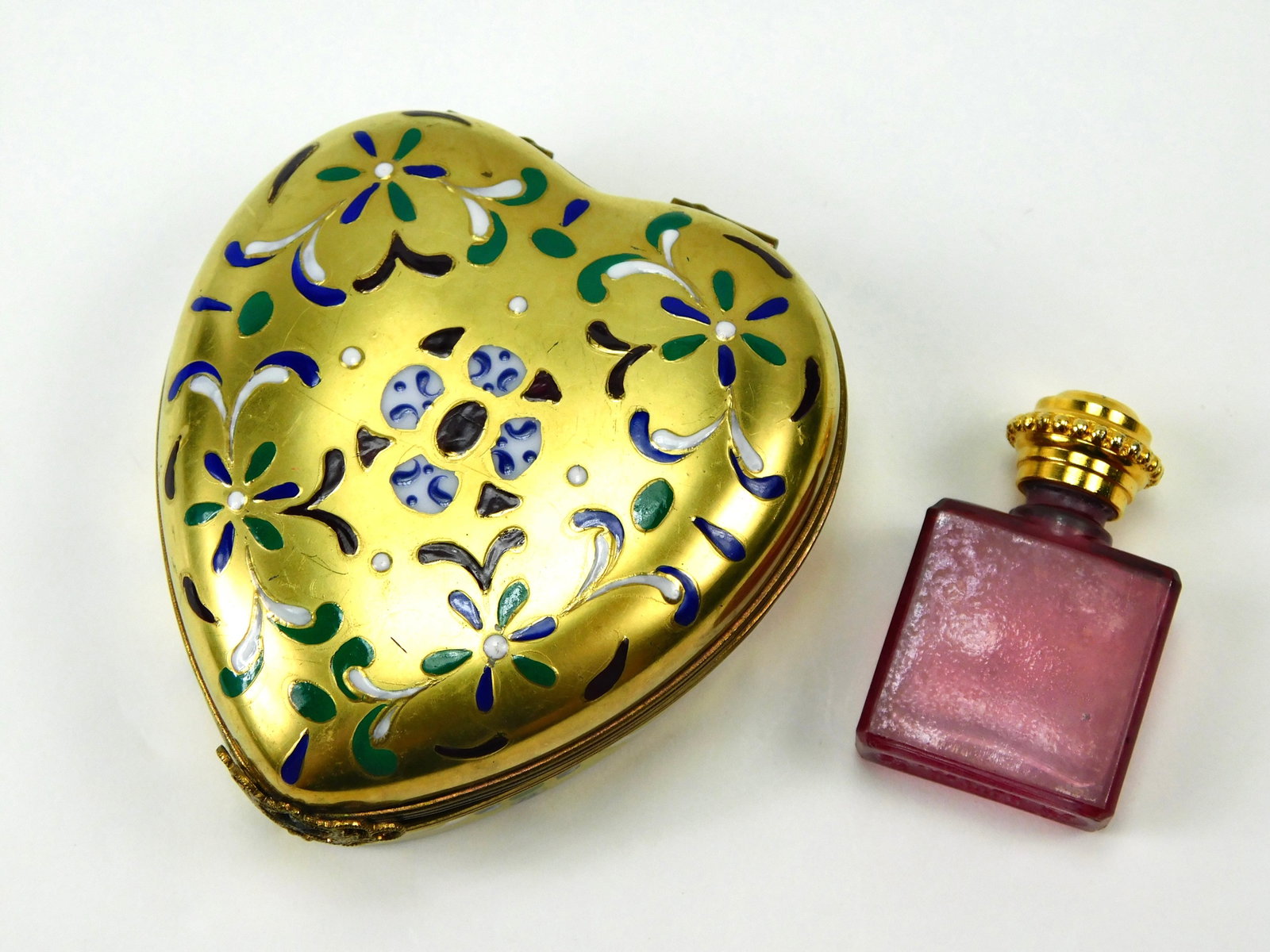 Rochard Limoges France Heart Perfume Bottle Porcelain Trinket Box Limited 36/750 (1 of 7)