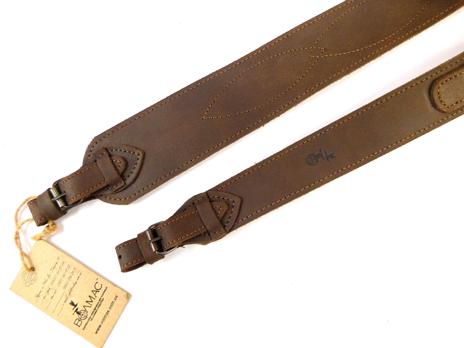 Brown Leather Hunting Rifle Sling Shoulder Strap New European (1 of 5)