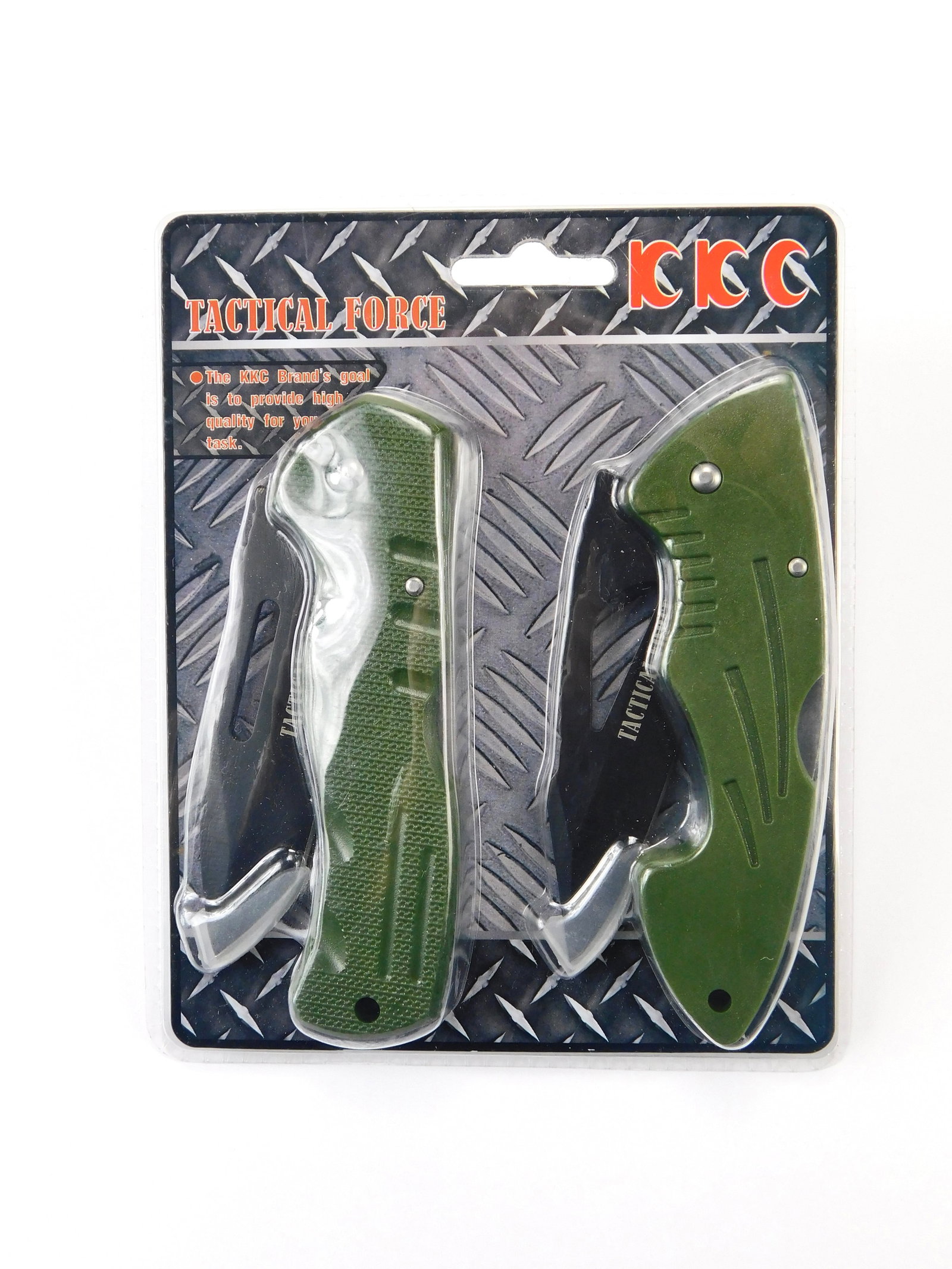 KKC HUNTSMAN MILITARY TACTICAL FORCE Set of 2 Lockback Folding Pocket Knife (1 of 4)