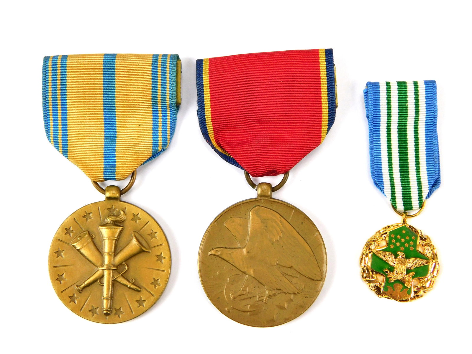 Vintage US Set of 3 Military Army Medal Badge Award (1 of 8)