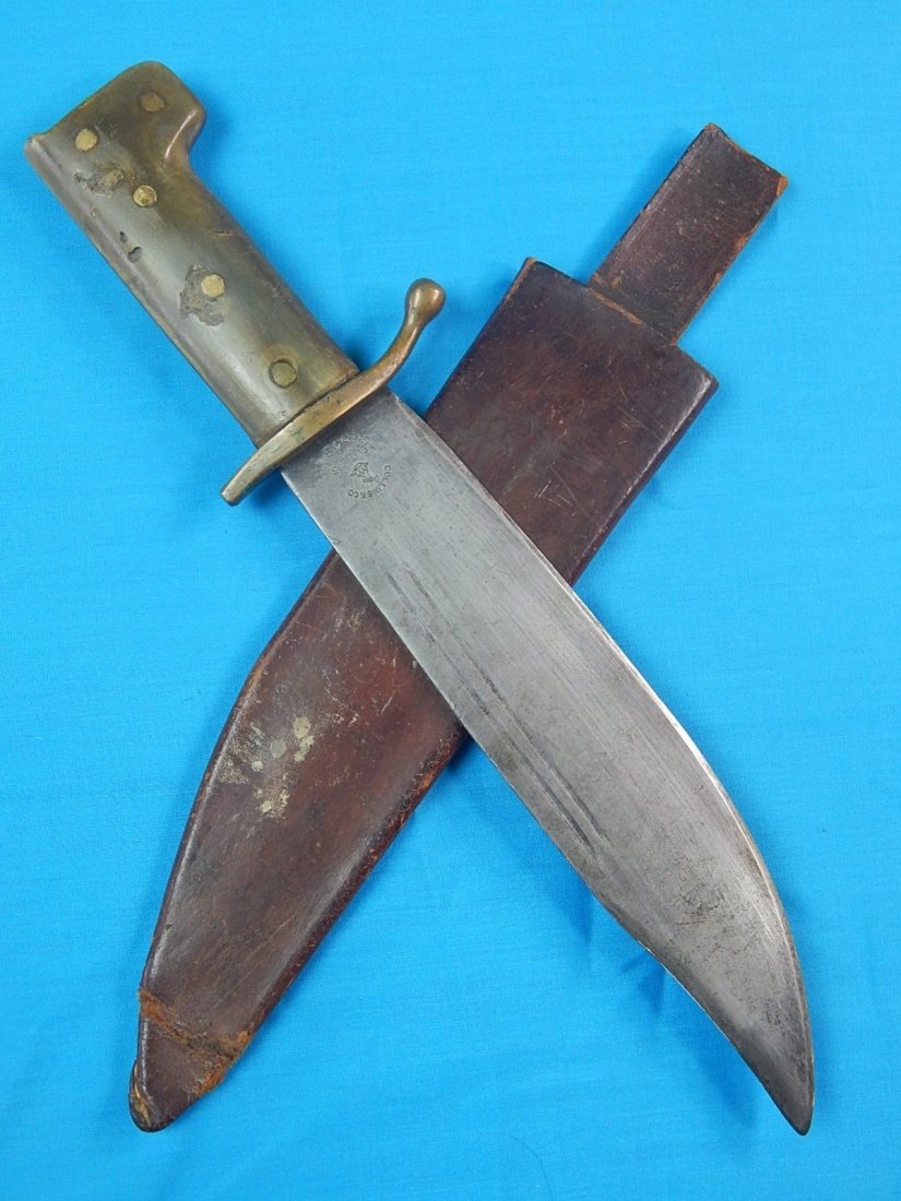 US WW2 COLLINS V44 Legitimus 18 Green Horn Bowie Knife