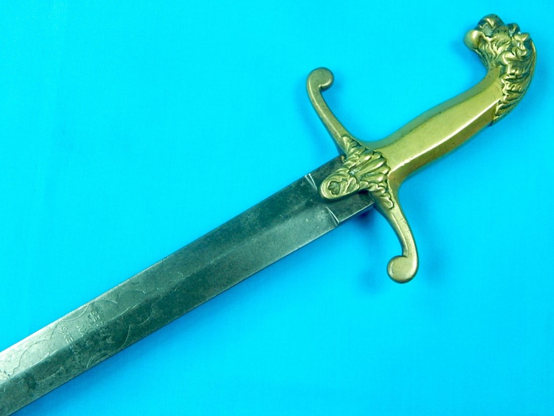 Antique 19 C British English Firmin & Sons Lion Sword: NO BUYER"S PREMIUM! (BUYER"S PREMIUM 0%).Antique 19 Century British Firmin & Sons London Lion Head Sword. No scabbard. Size: 26" long with 21 1/2" blade.We accept payment by check or money orders.Pay 