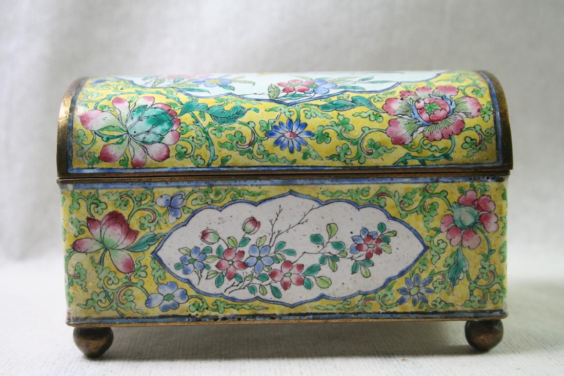 Chinese Enamel on Copper Box (1 of 7)