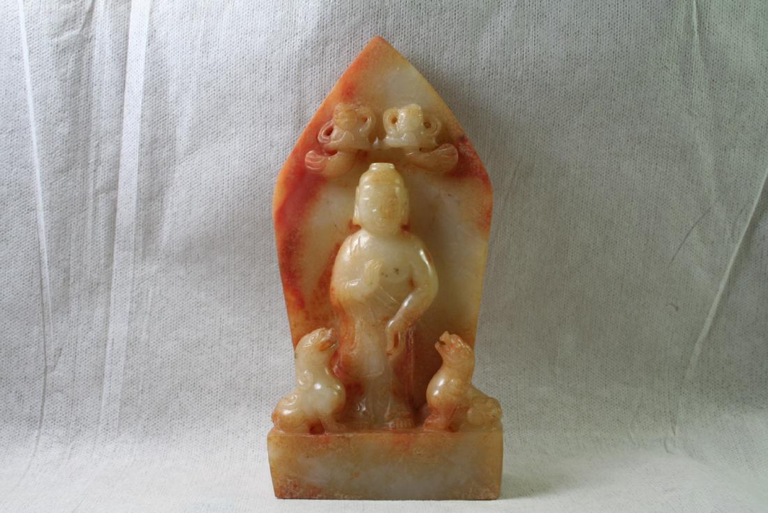 Asian Jade Carved Buddha Statue (1 of 10)