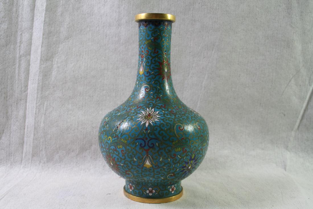 Chinese Cloisonne Long Neck Vase (1 of 8)