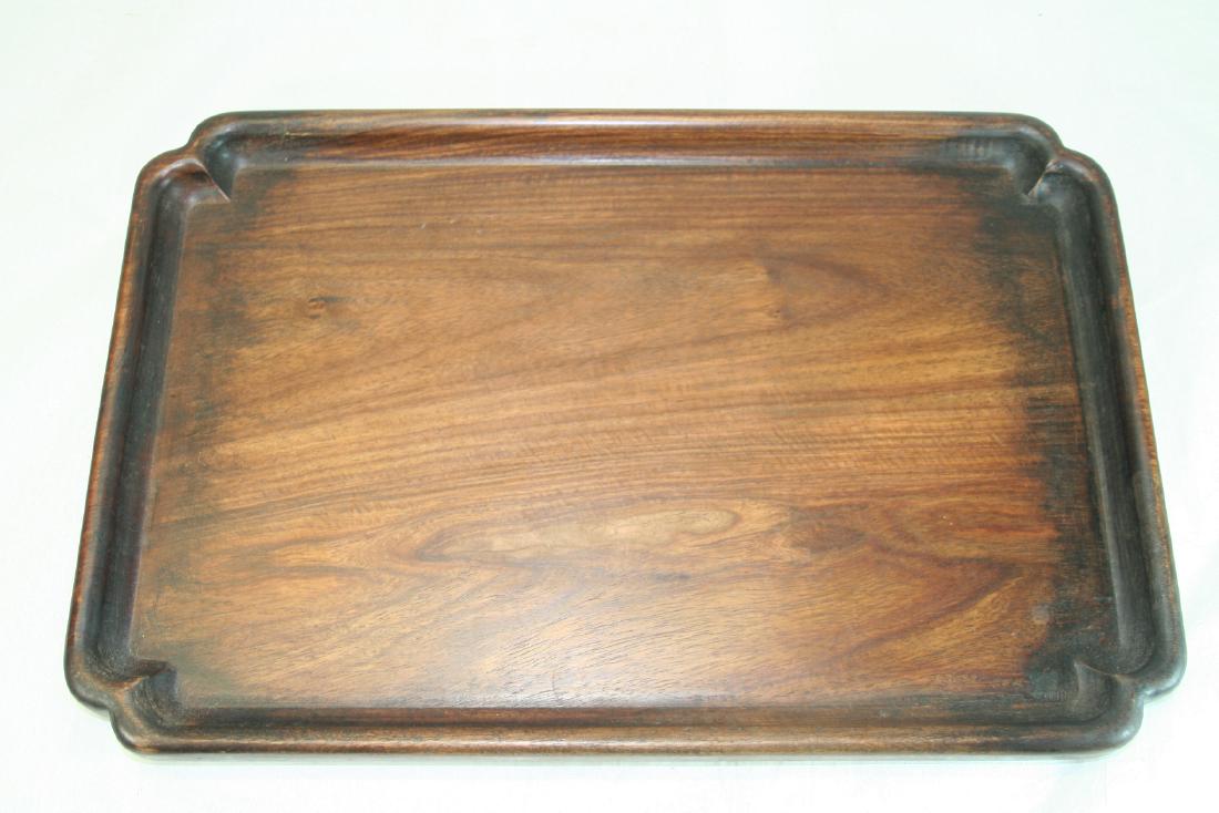 Chinese Hardwood Tray: Chinese Hardwood Tray, 15.75"W x 10.5"D x 1"H.