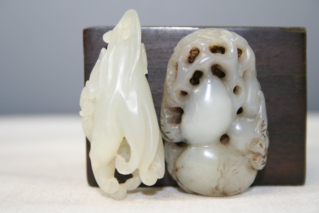 Group of Two Chinese Jade Carved Items (1 of 7)