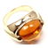 BVLGARI BULGARI 18K YELLOW GOLD LARGE CITRINE BAND RING - 2