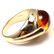 BVLGARI BULGARI 18K YELLOW GOLD LARGE CITRINE BAND RING - 4