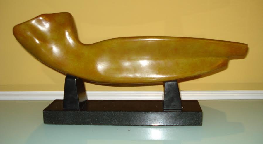 ALEXANDER ARCHIPENKO RUSSIAN-UKRAINIAN BRONZE SCULPTURE: Alexander Archipenko (1887-1964) Bronze Abstract Sculpture Measures 19" Tall Marble Base 13" x 3 1/2"" Signed Archipenko