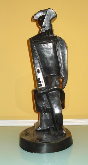 JACQUES LIPCHITZ RUSSIAN-FRENCH BRONZE SCULPTURE: Jacques Lipchitz (1891 -- 1973) Russian-French Abstract Figural Bronze After Signed J. Lipchitz on Base. Measures 16.5H