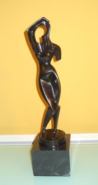ALEXANDER ARCHIPENKO ABSTRACT NUDE BRONZE SCULPTURE: Alexander Archipenko (1887-1964) Russian-American Russian - American Nude Abstract Bronze After A. Archipenko signed and numbered 5/8 Bronze 13.5"H Base 4" x 4" x 3"