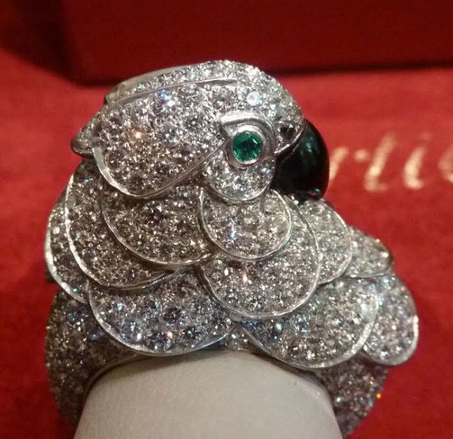 Cartier parrot ring top
