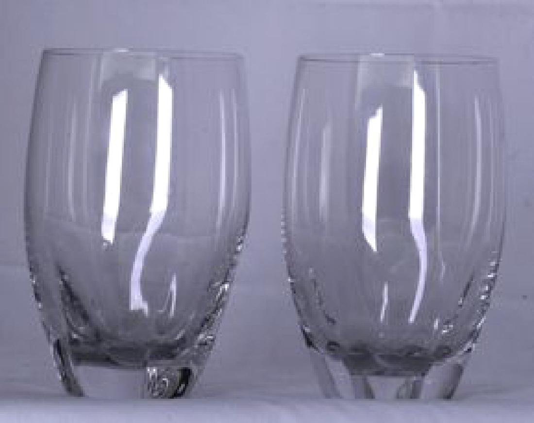 A Pair of Lalique Water Glasses: 14cm high x 8cm wide.