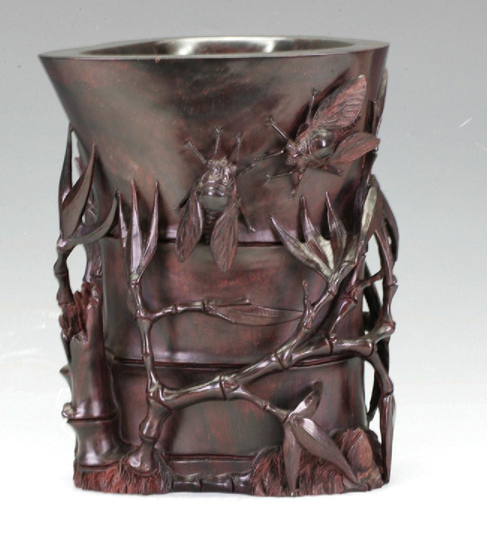 High Quality Large Timber Brush Pot (1 of 5)