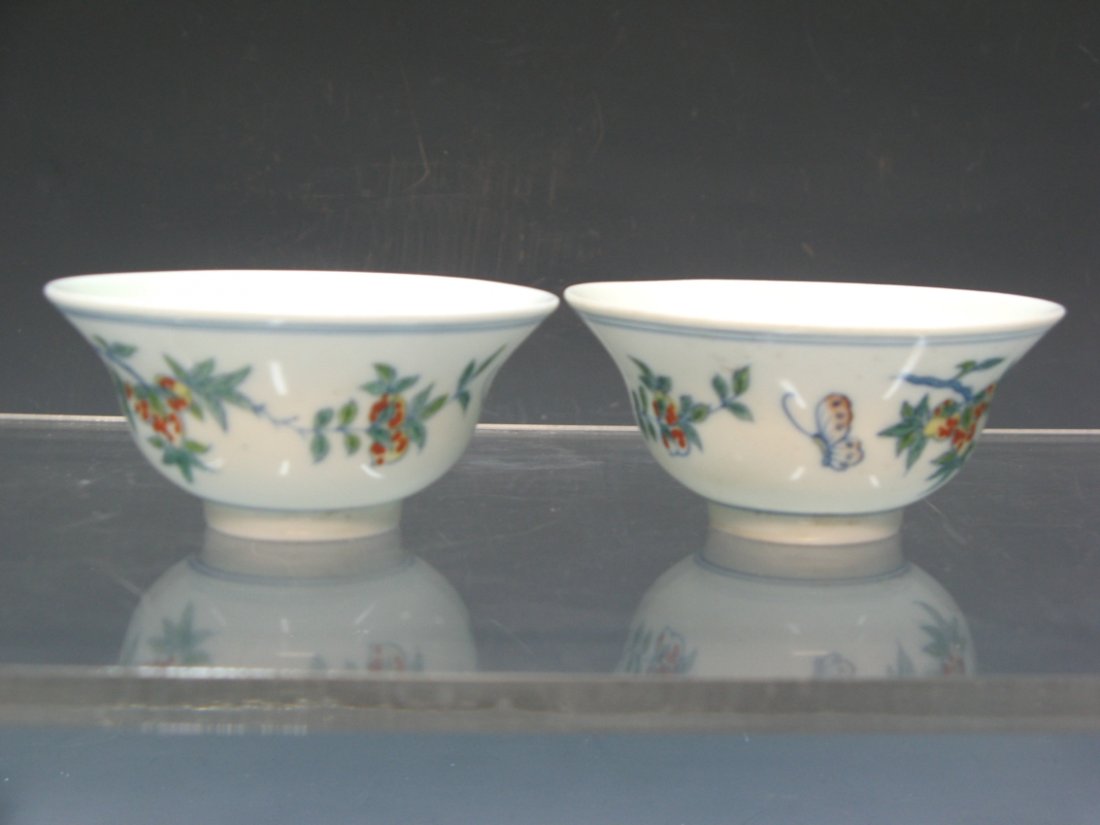 Pair of Doucai Tea Cups (1 of 3)