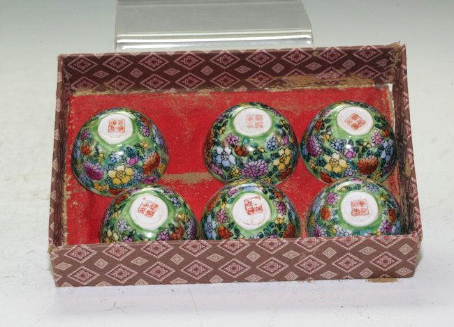 Six Famille Rose Tea Bowls (1 of 1)