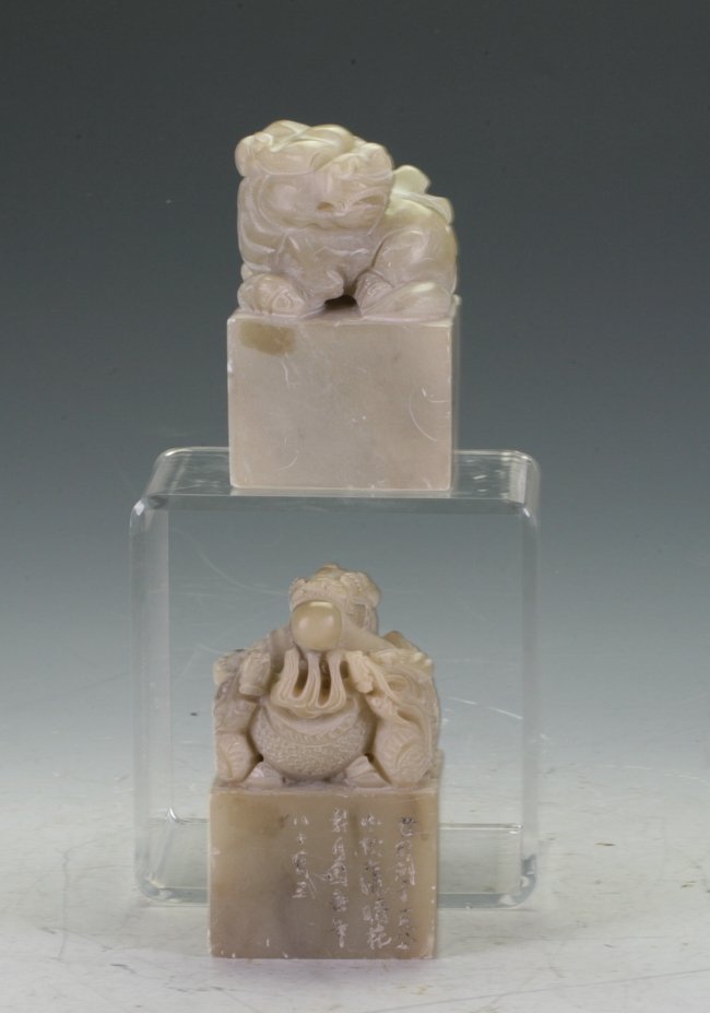 Two Very Large Soapstone Seals (1 of 2)