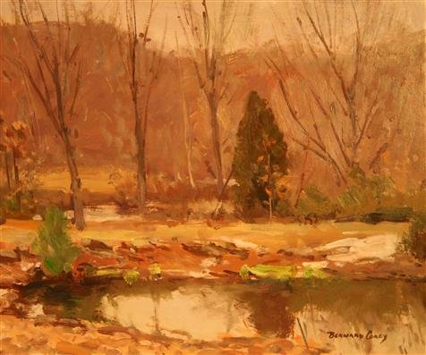 Bernard Corey Painting: Inlet . oil on board. 7 1/2x9. l.r. u. Good