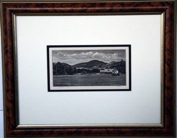 Asa Cheffetz Vermont Woodblock: Asa Cheffetz Vermont woodblack, nicely framed, height 5, width 9 1/2