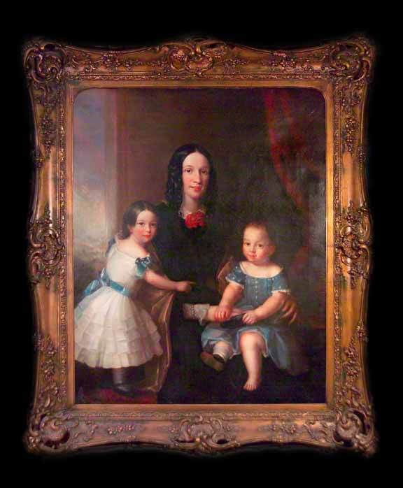 Thomas Sully Family Portrait: Thomas Sully Family portrait, attributed, unsigned, oil on canvas, canvas ht. 49 1/2, wd. 39 1/2, old repairs Bio: This biography from the Archives of AskART: A teacher at the Pennsylvania Academy of