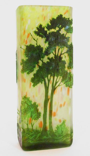 Daum Nancy Art Glass Vase: Daum Nancy art glass vase, ht. 9, wd. 3 1/2, excellent condition