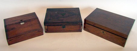 Three Antique Lap Desks: Three antique lap desks, 19th century, as-is