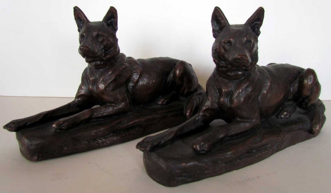 German Shepherd Large Bookends