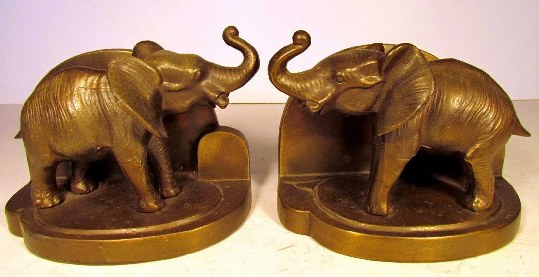 Frankart Art Deco Elephants: Frankart Art Deco Elephants, ht. 4 3/4