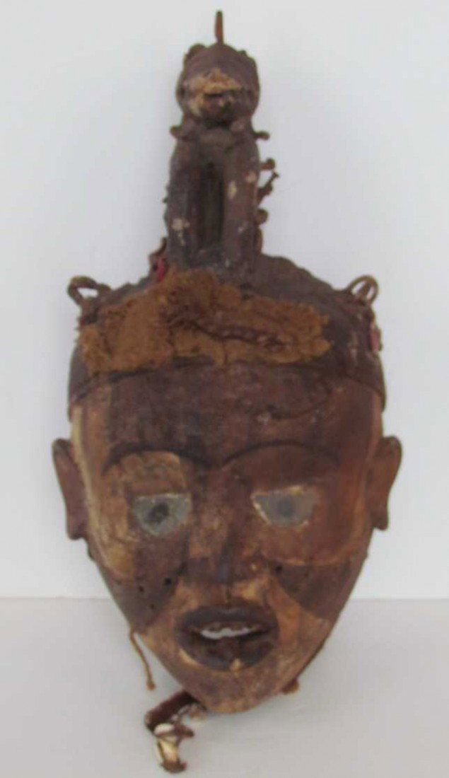 Bakongo Fetish Mask: Bakongo Fetish mask, ht. 16, wd. 8