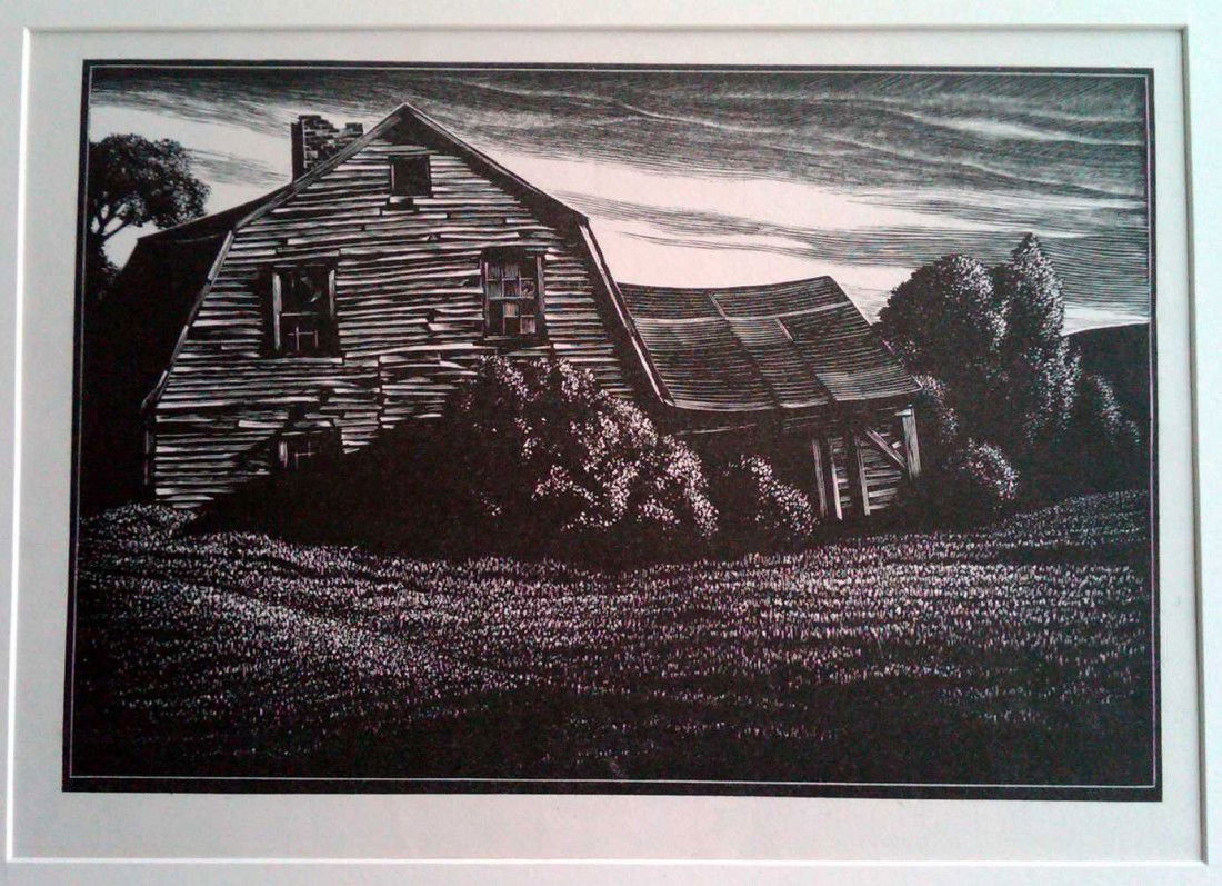 Asa Cheffetz (1897-1965) Wood Engraving: Asa Cheffetz, wood engraving, ht. 12, wd. 16 inches. About the artist: Illustrator, engraver, etcher and block printer Asa Cheffetz was born in Buffalo, NY in 1897. He studied at the Boston Museum of