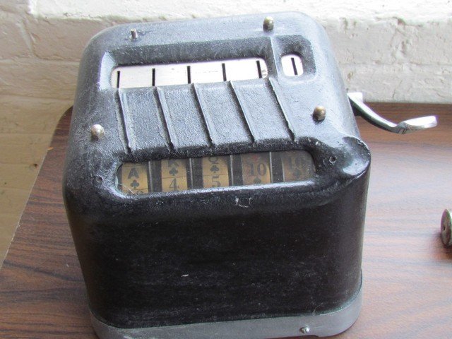 Vintage Coin Op Card Slot Machine: Vintage Coin Op Card Slot Machine