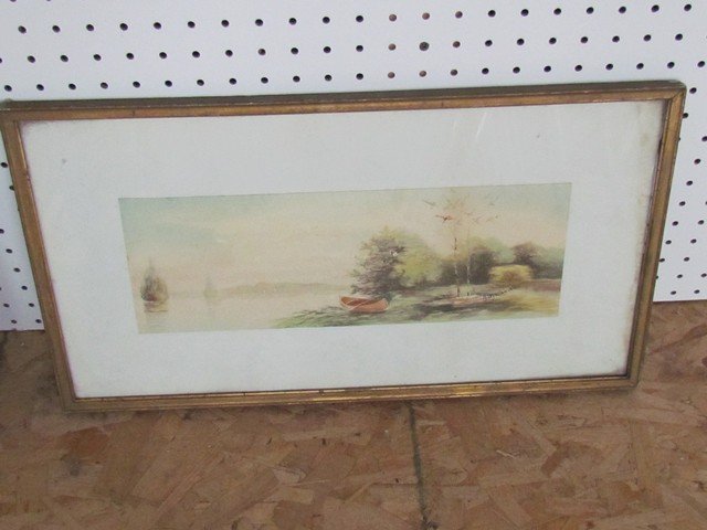 Victorian Watercolor Canoe: Victorian Watercolor Canoe