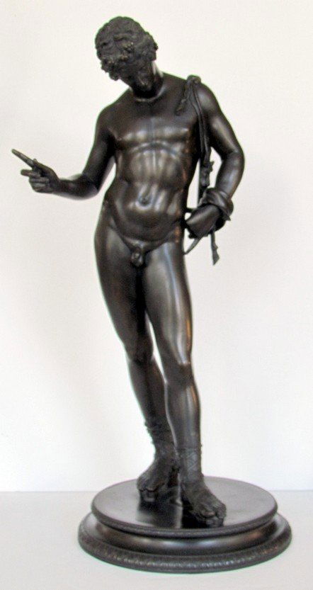 Large Classical Bronze Statue 19th Century: Large classical bronze statue, 19th century, height 24, width 10 inches. Provenance: former board member of Bruce Museum.